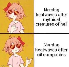 Naming heatwaves after oil companies